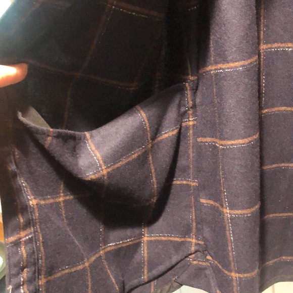 NWT Vince Mens wool blend plaid shirt jacket multi pocket navy main L - Picture 6 of 11